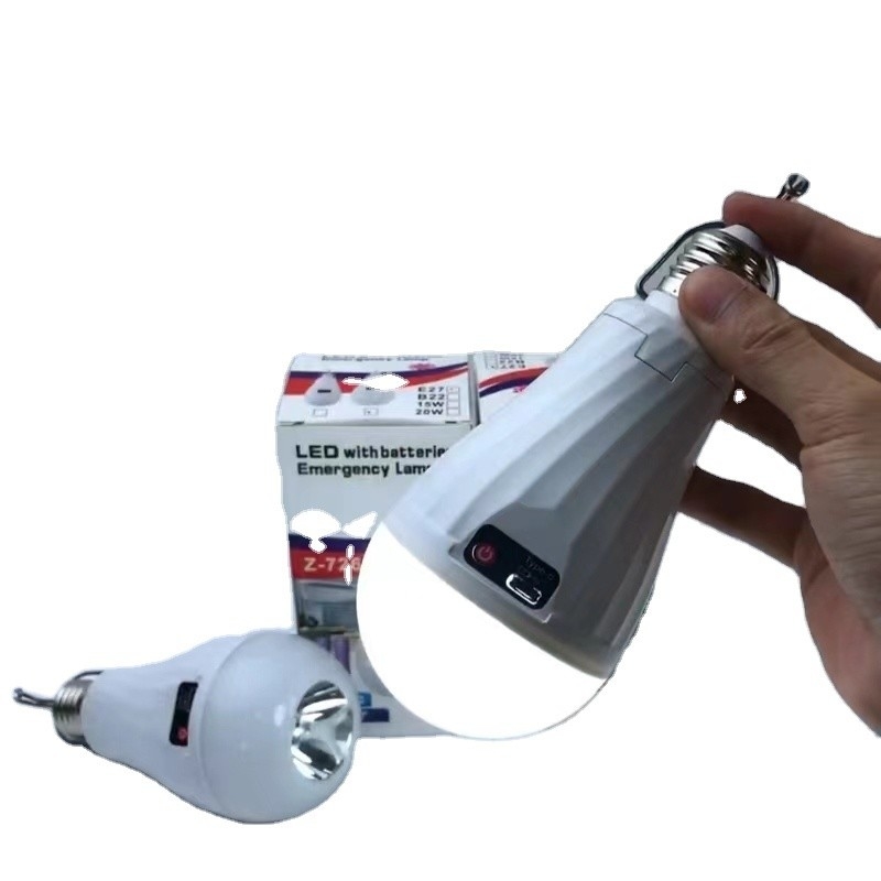 2- LED Emergency Lamp 15W E27 B22 Li-ion Rechargeable Battery AC/DC Healthy Usage Bulb