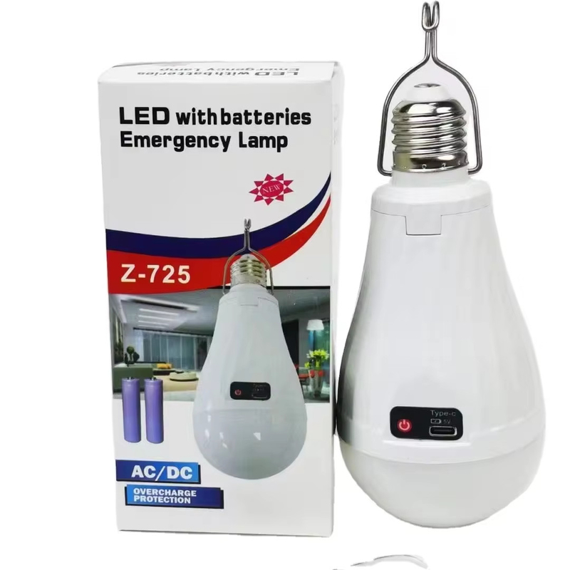 LED Bulb for Lighting Solutions Service 15W E27 B22 Li-ion Rechargeable Battery AC/DC