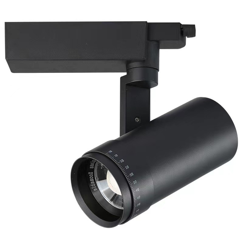 90 Ra 1CCT Built-in Driver Anti-glare 10-60 Degree Zoomable Lens LED Focus Light Track Light 0.8kg
