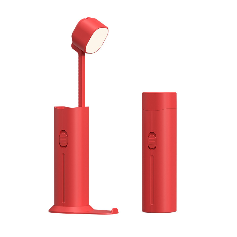 1200/5000mAH Battery Rechargeable Red Color USB LED Eye Protection Table Lamp Powerful