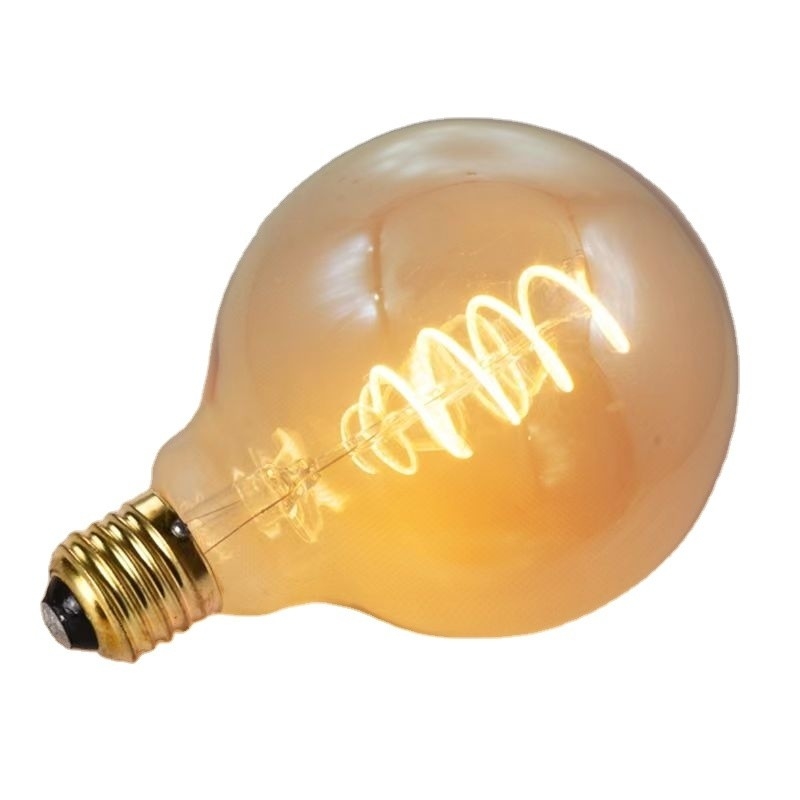 LED Filament Bulb Happy Family Letter Bulb 0.2kg Unique Spiral LED Decorative Light