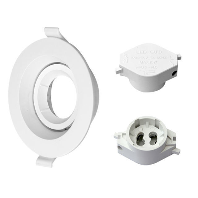 Modern Design LED Light Source Down Light Frame with Adjustable Beam Angle and GU10 Holder