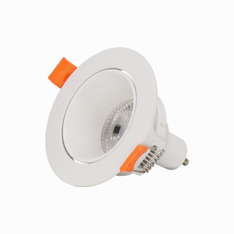 Round Embedded Ceiling Anti Glare Gu10 Mr16 Led Light Spotlight Fixture for Commercial