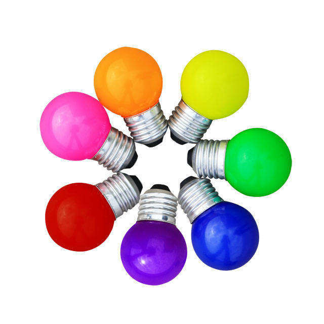 Colorful Led Bulb 1W 2W G45 Golf E14 B22 E27 for Lighting and Glass Material Design