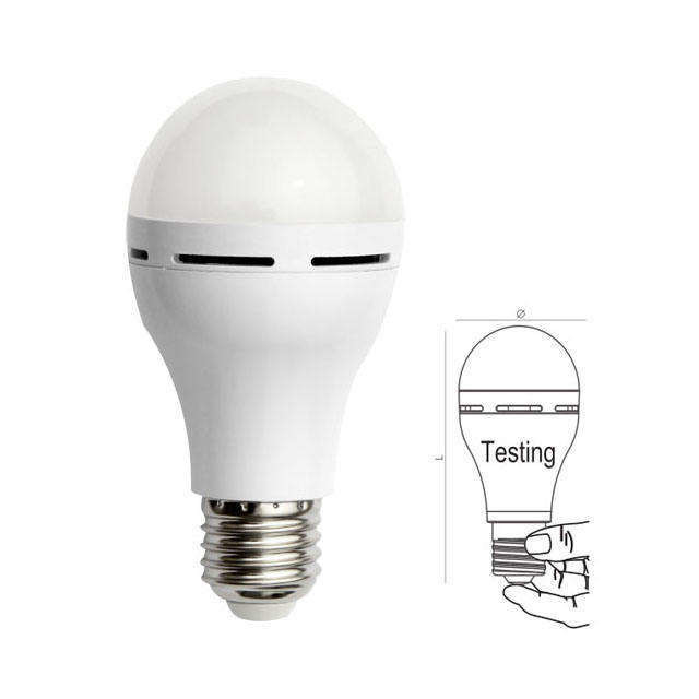 Rechargeable 7w E27 B22 Led bulb lamp for emergency lighting in 6000K Daylight Alert