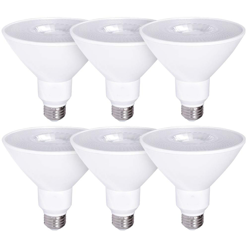 Power 6 Count Cold White E26 5000K LED Floodlight Spotlight Bulb for Outdoor Lighting