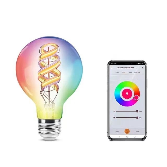 2200K-6500K Color Changing Filament Bulb with Wireless Bluetooth and TUYA APP Control