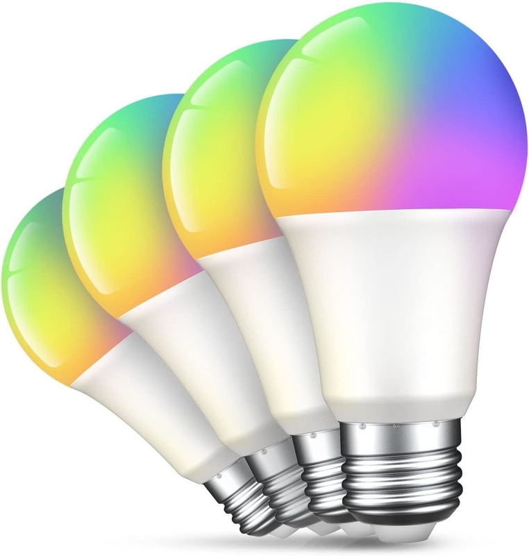 9W E27/B22 Multicolor Dimmable WiFi LED Light Bulb Compatible with google alexa Residential